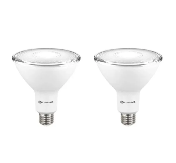 Ecosmart 120-Watt Equivalent PAR38 Dimmable Energy Star Flood LED Light Bulb Bright White (2-Pack)