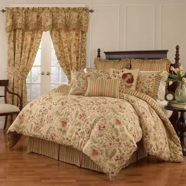 Waverly Imperial Dress 4-Piece Queen Comforter Set - Antique