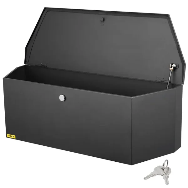 VEVOR Truck Tool Boxes Carbon Steel Tongue Box Tool Chest Heavy Duty Trailer Box Storage with Lock and Keys Utility Trailer Tongue