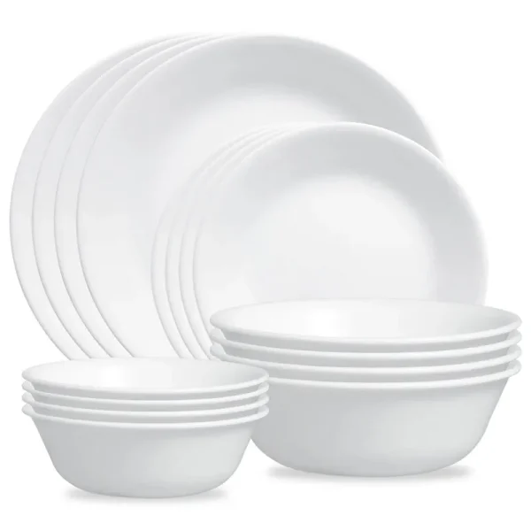 Corelle Livingware Winter Frost White Dinnerware Set