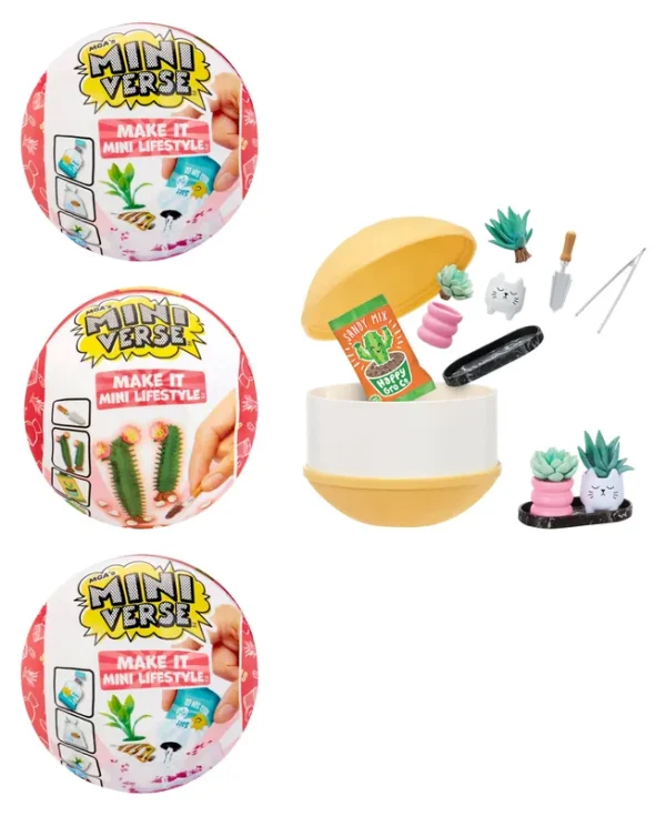 MGA's Miniverse Make It Mini Lifestyle Series 1 Succulents Mini Collectibles 3pk