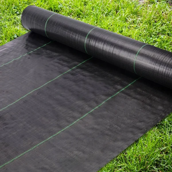 GRASSCLUB 4ft x 100ft Weed Barrier Landscape Fabric Heavy Duty Premium Weed Control Fabric Durable & Eco-Friendly Weed Block Gardening Mat (3.2oz)