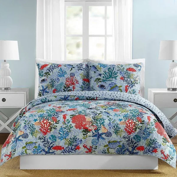 Vera Bradley Shore Thing Sham Standard, Blue