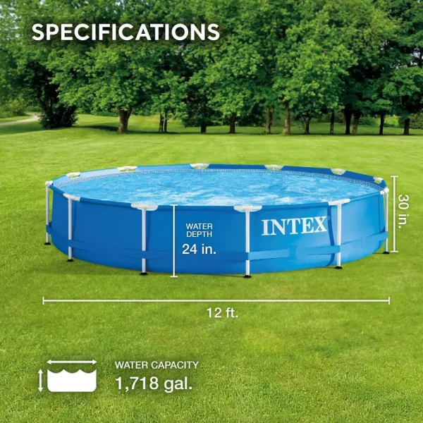 Intex 28210EH 12 ft x 30 in Above Ground Swimming Pool (Pump Not Included)