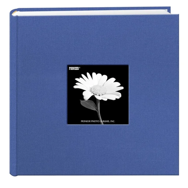 Pioneer Cloth Photo Album w/Frame 9"x9" Sky Blue