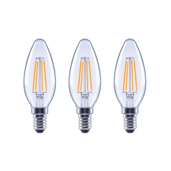 EcoSmart Bulbs 60-Watt Equivalent B11 Dimmable Energy Star Clear Glass Candelabra Vintage Edison LED Light Bulb in Daylight (3-Pack)