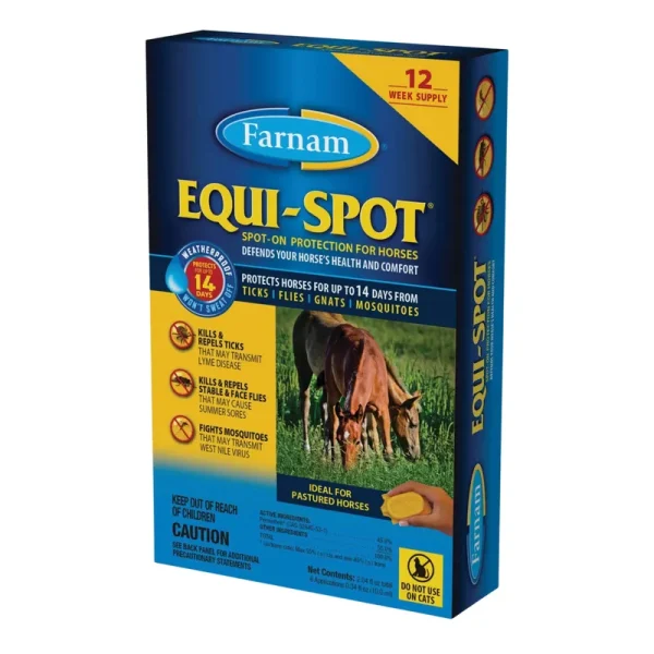 Farnam Equi Spot Spot-On Fly Control for Horses, 12 Week Supply