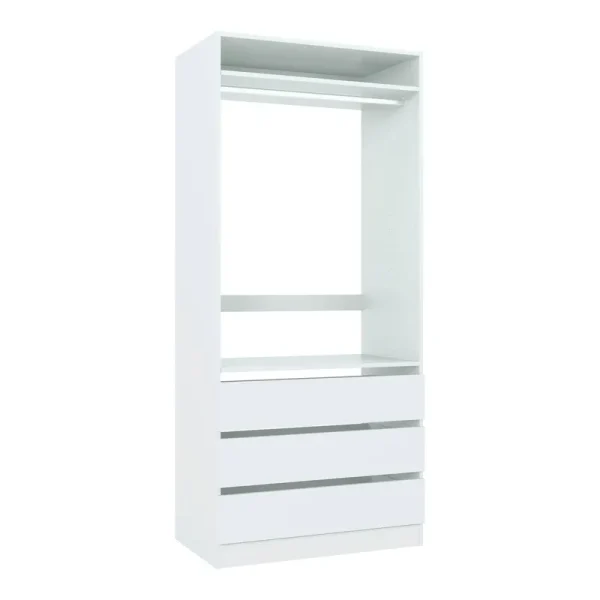 Closet & CO 36" Modular Closet System Walk-in Tower - White - Regular Drawers