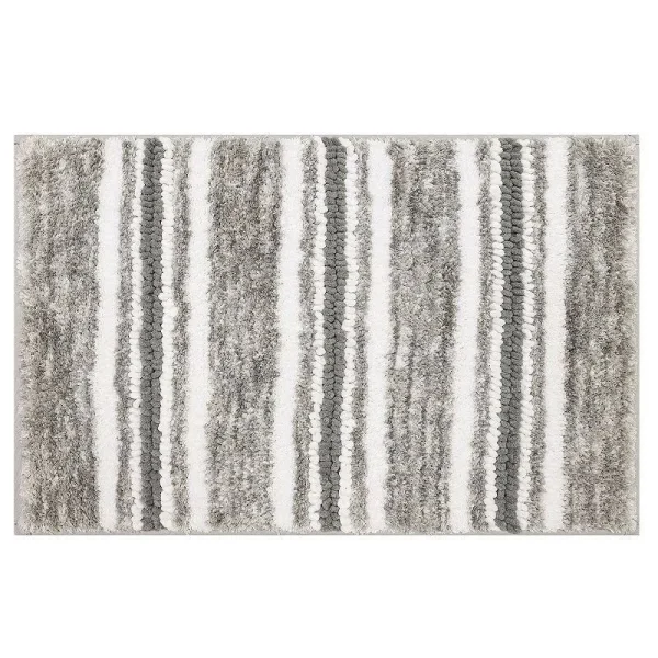Sonoma Goods for Life Texture Striped Bath Rug - Gray - 23x38