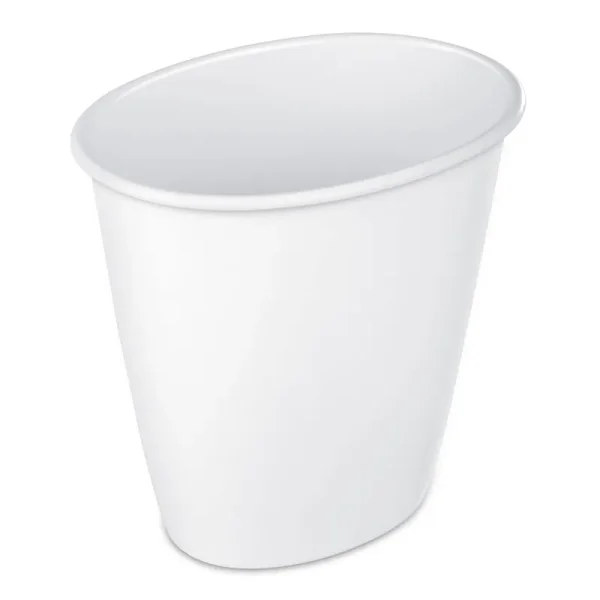 Sterilite Oval Vanity Wastebasket, White