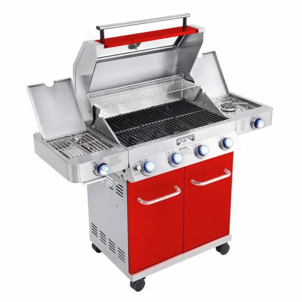 35633 | Colorful 4-Burner Propane Gas Grill, Red