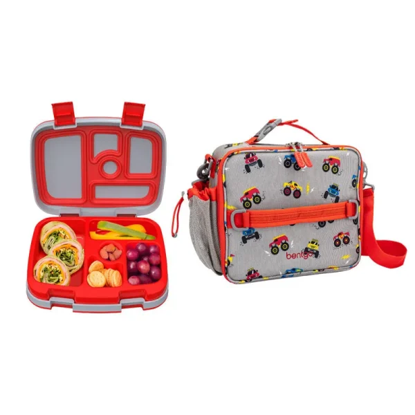 Bentgo Kids Prints Lunch Box & Bag Trucks