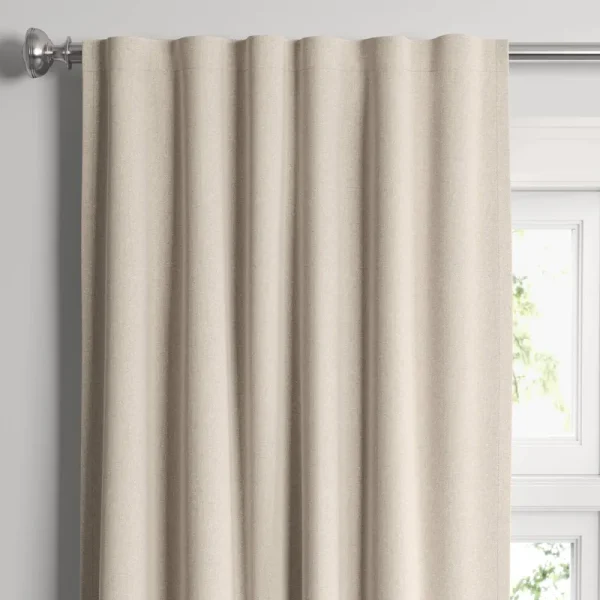 1pc Blackout Aruba Linen Window Curtain Panel - Threshold 50"W x 95"L