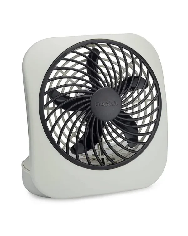 Treva 5" Battery Powered Desk Fan, Set of 2 - Gray