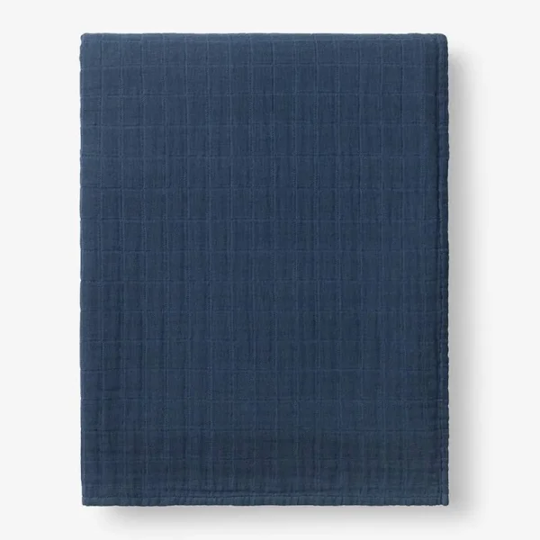 Cotton Blanket - Shoreline - Blue Size Full