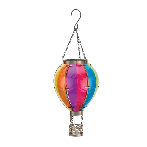 Regal Art & Gift Hot Air Balloon Solar Lantern Small / Rainbow