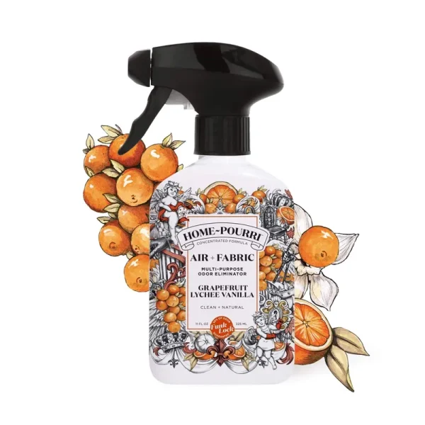 Home-Pourri Air + Fabric Multi-Purpose Odor Eliminator, Grapefruit Lychee Vanilla, 11 fl oz
