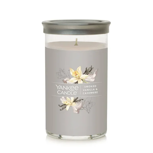 Yankee Candle Pillar Jar Candle Smoked Vanilla & Cashmere 14.25 oz