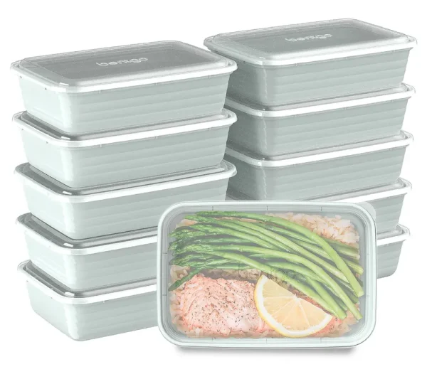 Bentgo Meal Prep 1-Compartment Container, Reusable, Durable, Mirowaveable - Mint - 4 Cup/10pk