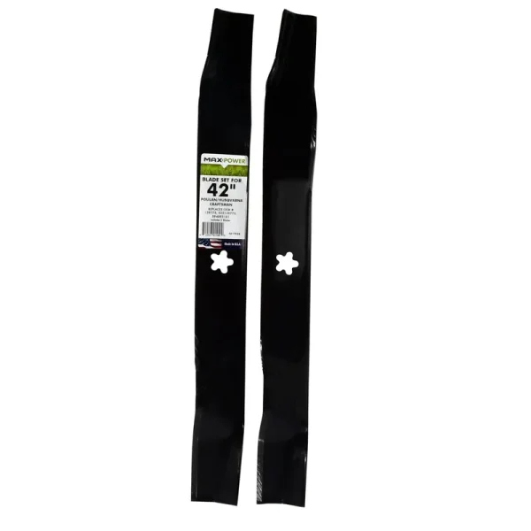 Maxpower 561742B 2 Blade 3-N-1 Style for 42 inch Cut replaces Craftsman/Husqvarna/Poulan OEM #'s 139775, 532139775