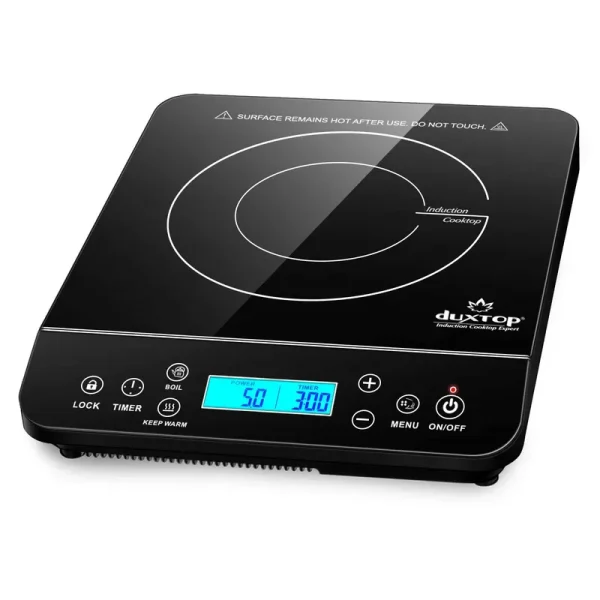 Duxtop Portable Induction Cooktop Countertop Burner Induction Hot Plate with LCD Sensor Touch 1800 Watts Black 9610LS BT-200DZ