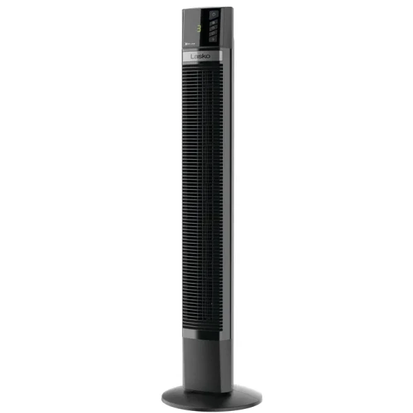 Lasko Xtra Air 48 in. Oscillating Tower Fan with Nighttime Setting and Remote Control Black