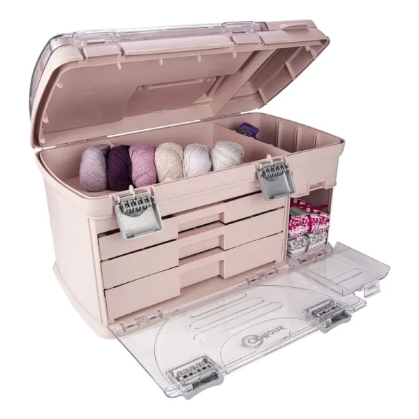 Caboodles Large Three Drawer Organization System - with Two Small Utility Stows | Battery Storage, Jewelry Storage, Small Parts Storage, Craft Storage, Sewing