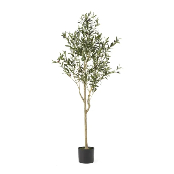 Taos 5' x 2' Artificial Tabletop Olive Tree, Green