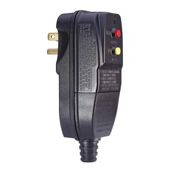 GFCI Replacement Plug for Pressure Washer Pool Pump 15Amp 3 Prong Circuit Breaker Outdoor Waterproof Auto-Reset 120V