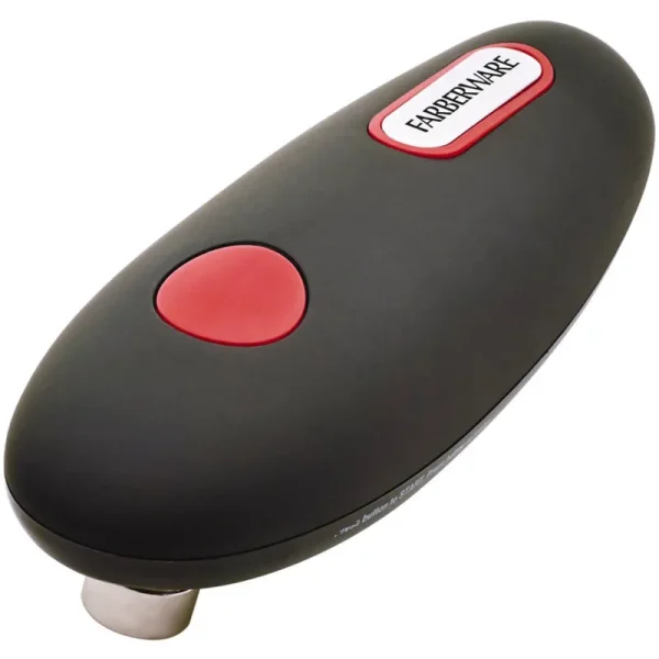 Farberware Black and Red Hands-Free Battery-Operated Can Opener