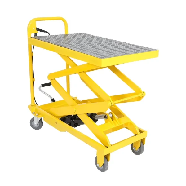 Hydraulic Lift Table Cart 500 lb Manual Double Scissor Lift Table 50"