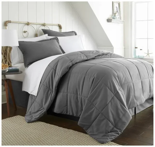 Home Collection Premium Complete 8 Piece Bed in A Bag Gray