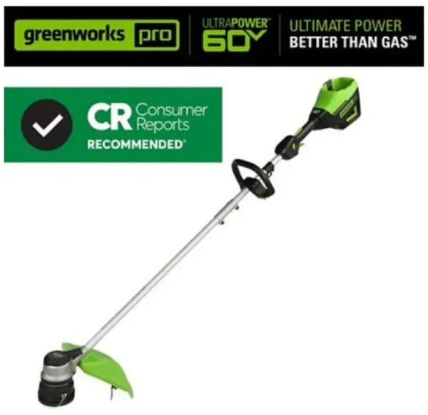 Greenworks 2122802VT Pro 60V 16" Brushless String Trimmer with Battery & Charger