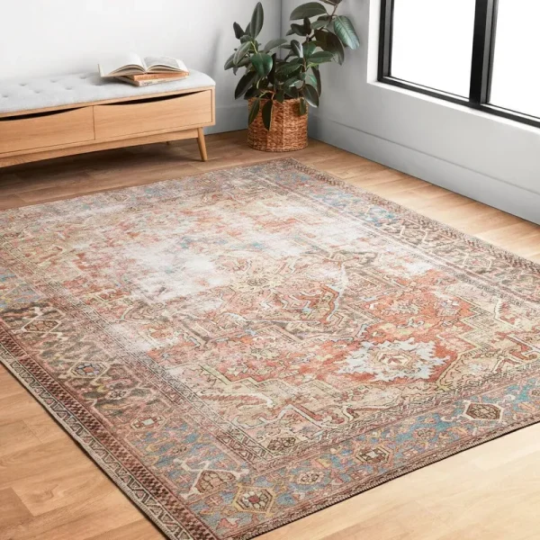 Skye Oriental Terracotta Area Rug Rug Size: Rectangle 5' x 7'6"