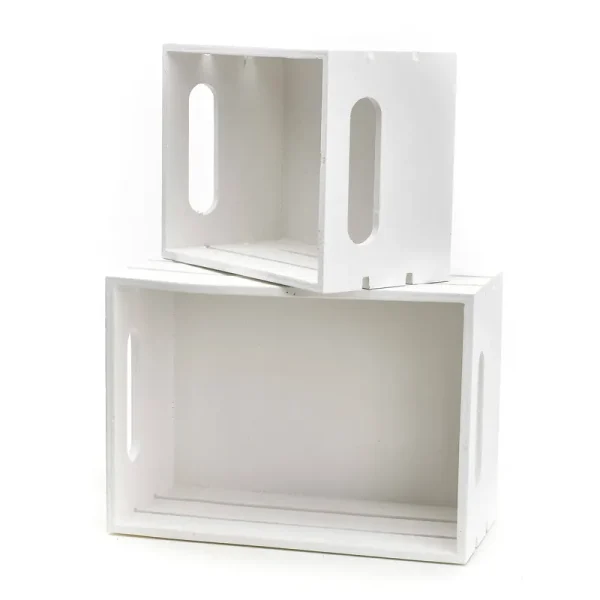 Hampton Art Crate - White - 2 ct