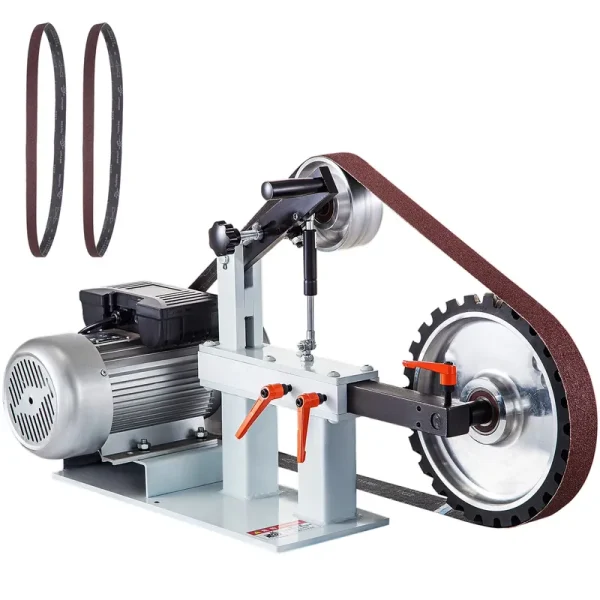 KFFKFF 2" x 82" Belt Grinder, 2HP 1500W, Versatile 3 - in - 1 Constant Speed Sander, 110V Bench Sander with 12" Wheel, Flat Platen Tool Rest, Ideal for Knife Crafting
