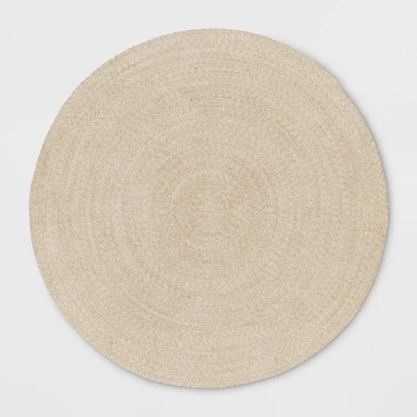 6' Round Braided Outdoor Rug Ivory - Threshold