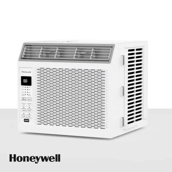 Honeywell 6, 000 BTU Digital Window Air Conditioner, Remote, LED Display, 4 Modes, Eco, 250 Sq Ft Coverage