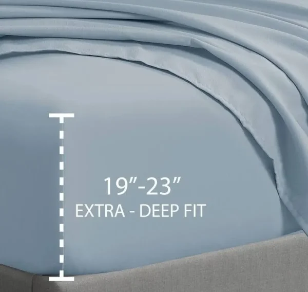 Swift Home Ultra Soft Extra Deep Pocket Fitted Sheet, Brt Blue, Full