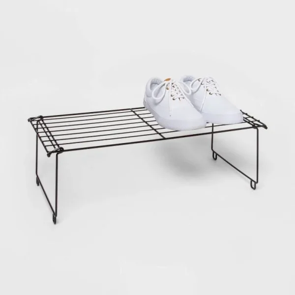 Room Essentials Stackable Single Shoe Rack in Black