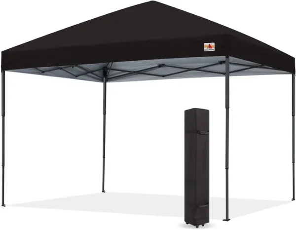 ABCCANOPY Durable Easy Pop Up Canopy Tent 6x6, Black