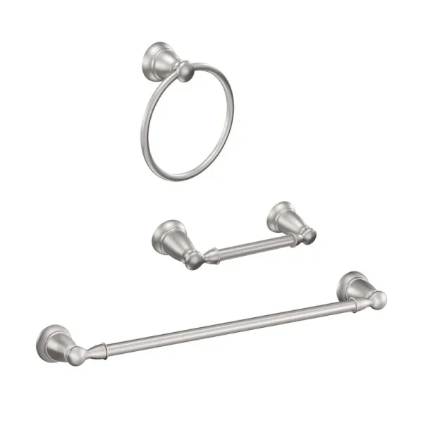 Moen Banbury 3-Piece Bath Hardware Kit in Brushed Nickel