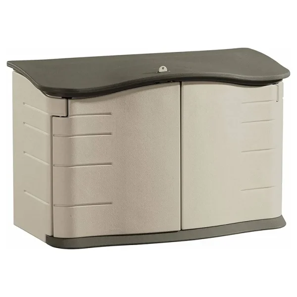 Rubbermaid Horizontal Outdoor Storage Shed, Olive/ Sandstone