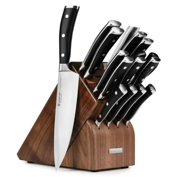 Wusthof Classic Ikon 16-Piece Walnut Knife Block Set