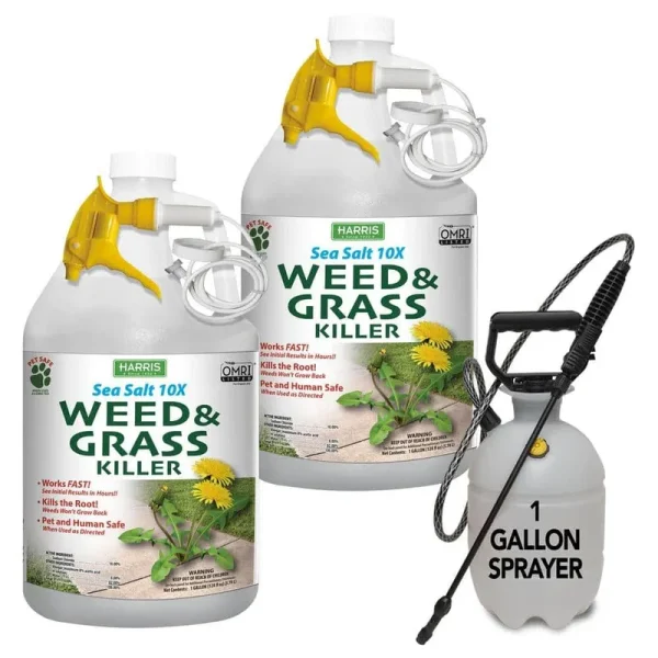 128 oz. Sea Salt Vinegar Weed and Grass Killer and 1 gal. Tank Sprayer Value Pack (2-Pack)
