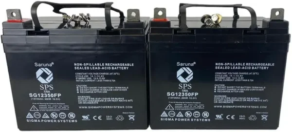 SPS Brand 12V 35ah Replacement Battery (SG12350) for Pride Mobility Quantum 610 Wheelchair Scooter (2 PACK)