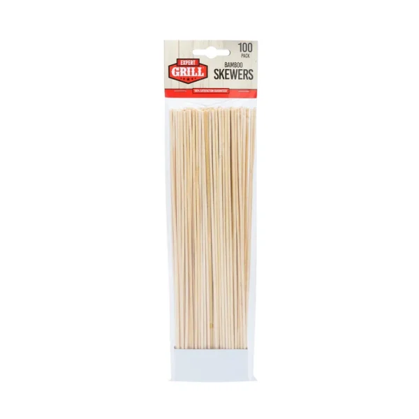 Expert Grill 12 inch Natural Bamboo Skewers for Grilling, 100 Count, Size: 3cm x 30 cm