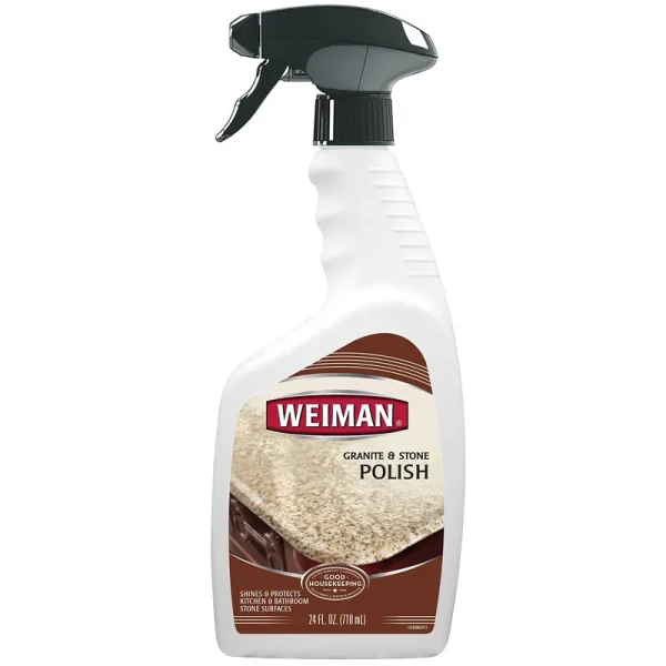 Weiman Granite Stone Clean, Polish and Protect - 24 Ounce - Streak-free, PH Neutral Formula for Daily Use on Interior and Exterior Natural Stone