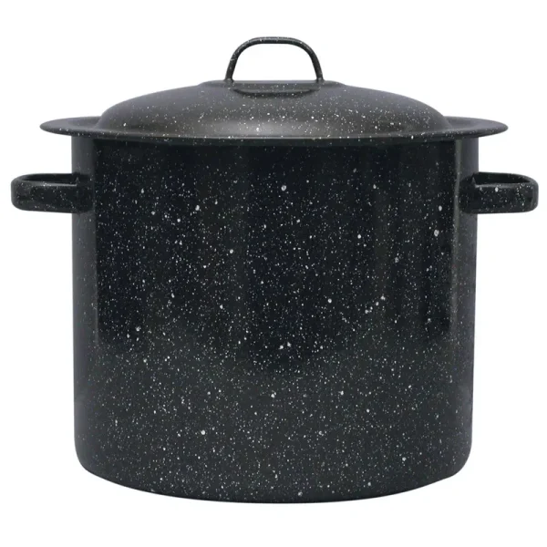Columbian Home Products 6124-2 15-1/2Quart Ceramic Stock Pot,  Black