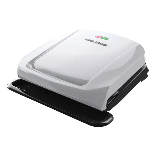 George Foreman GRP1060P 4-Serving Removable Plate Grill, Platinum
